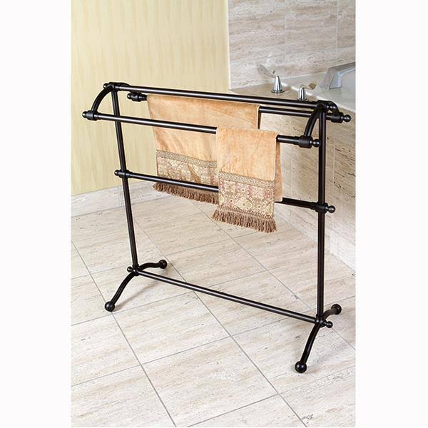 Satin Nickel Pedestal Towel Rack S253