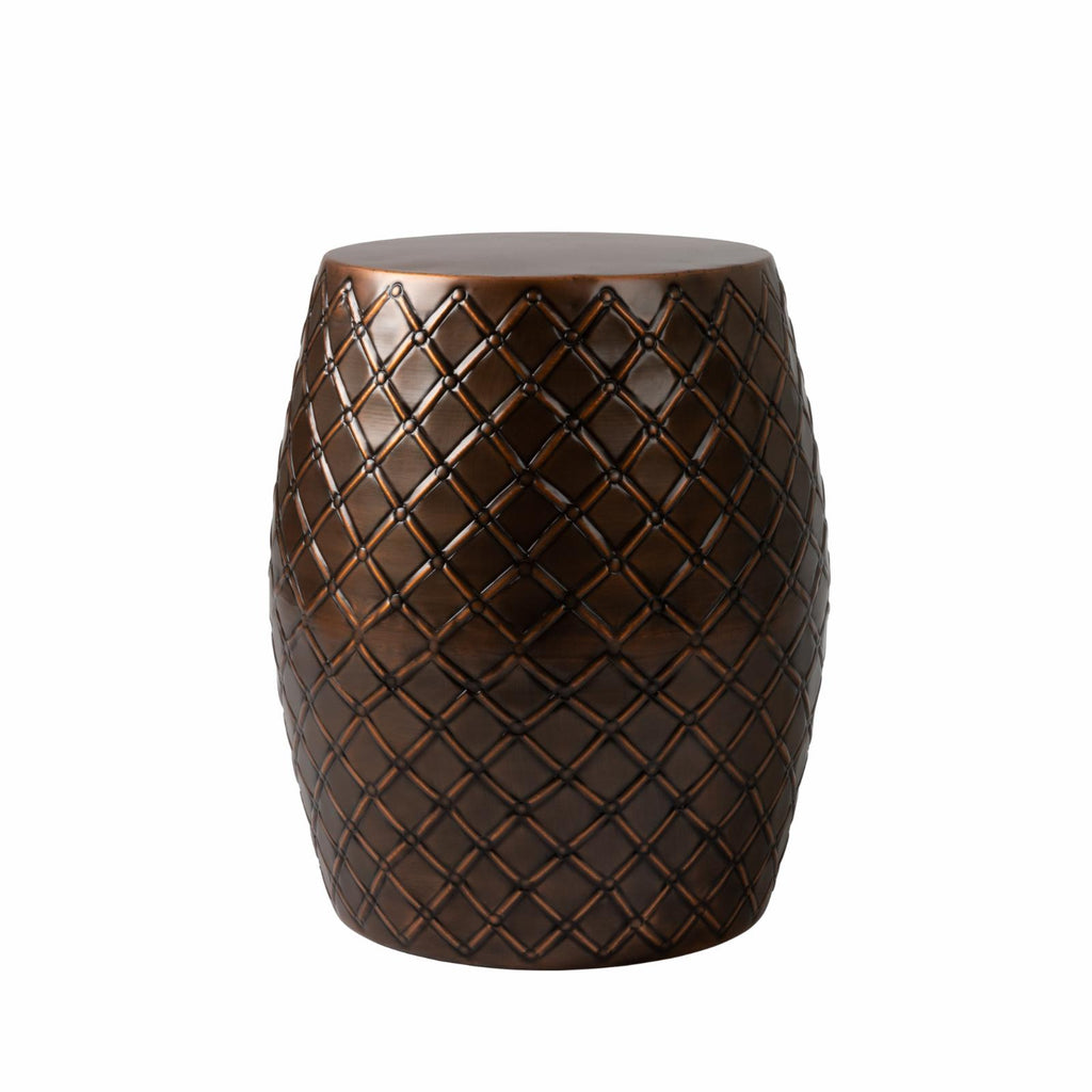 Copper Finish Metal Outdoor Accent Table A136739