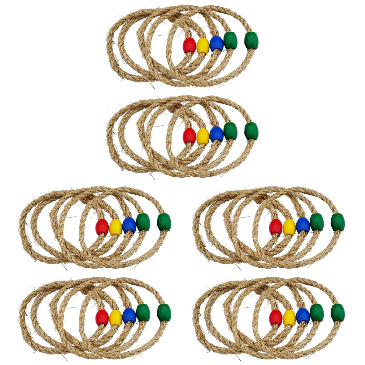 30 PCS Natural Rope Throwing Toss Rings U9825