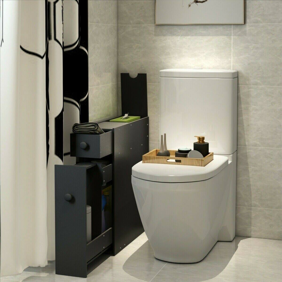 White Bathroom Cabinet Storage Organizer X217088