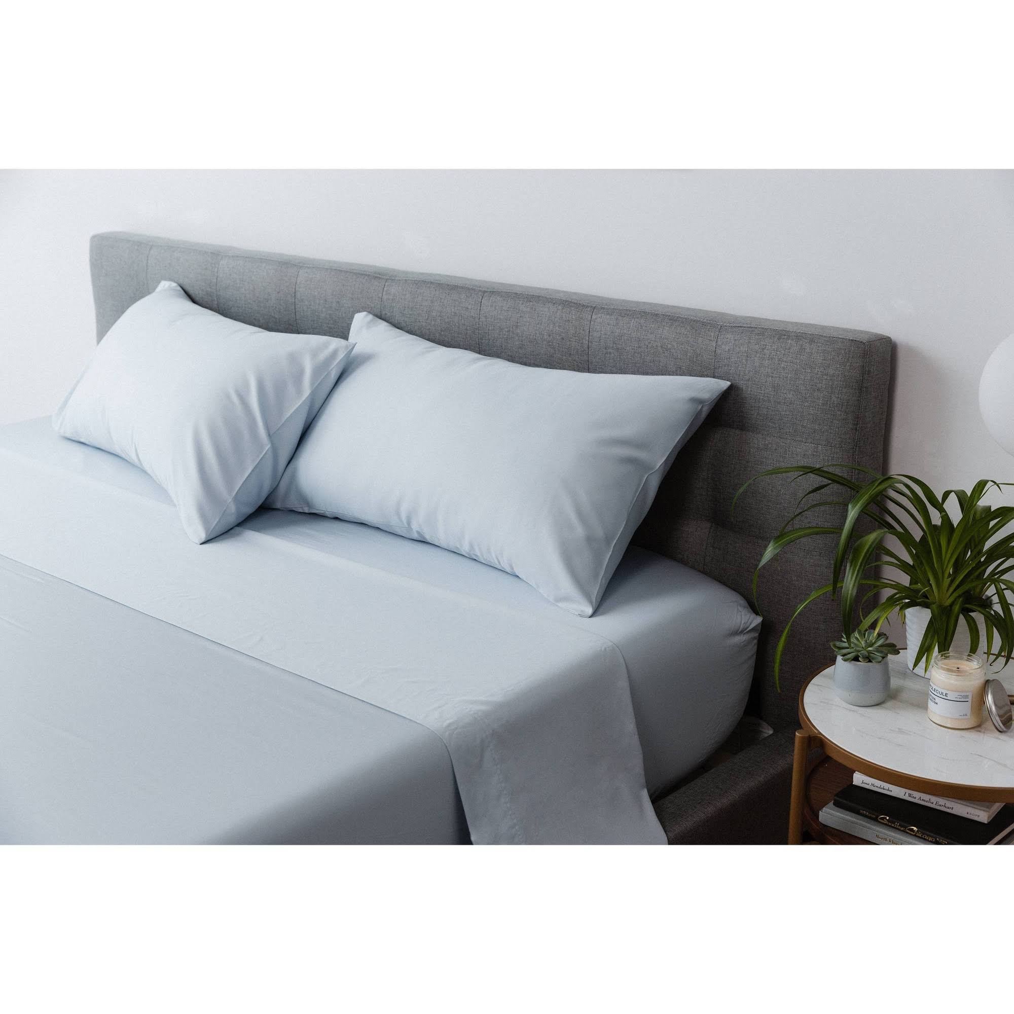 Powder Blue Twin XL Percale Cooling Sheets B930