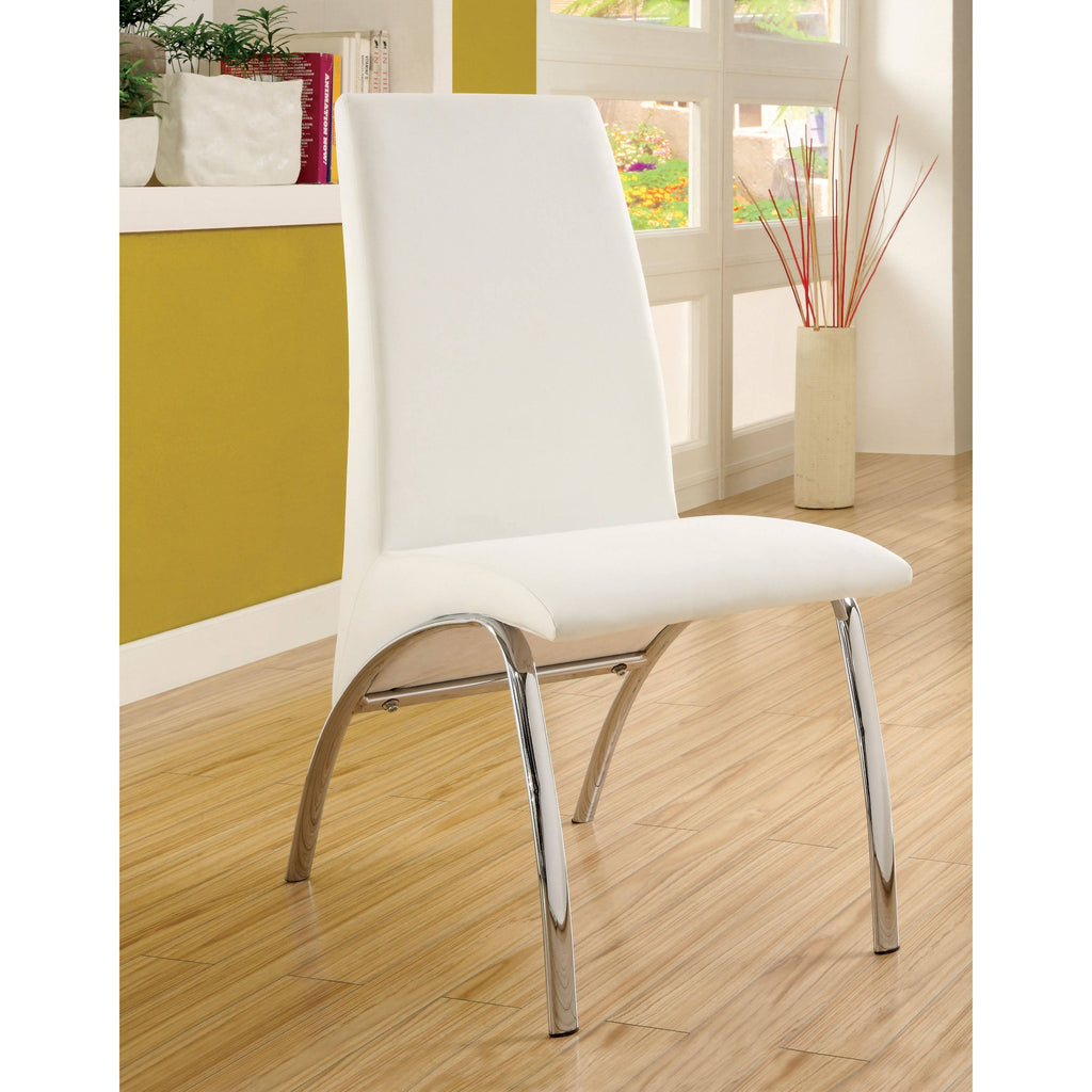 Black Faux Leather Arched Dining Chair (Set of 2) Y341342