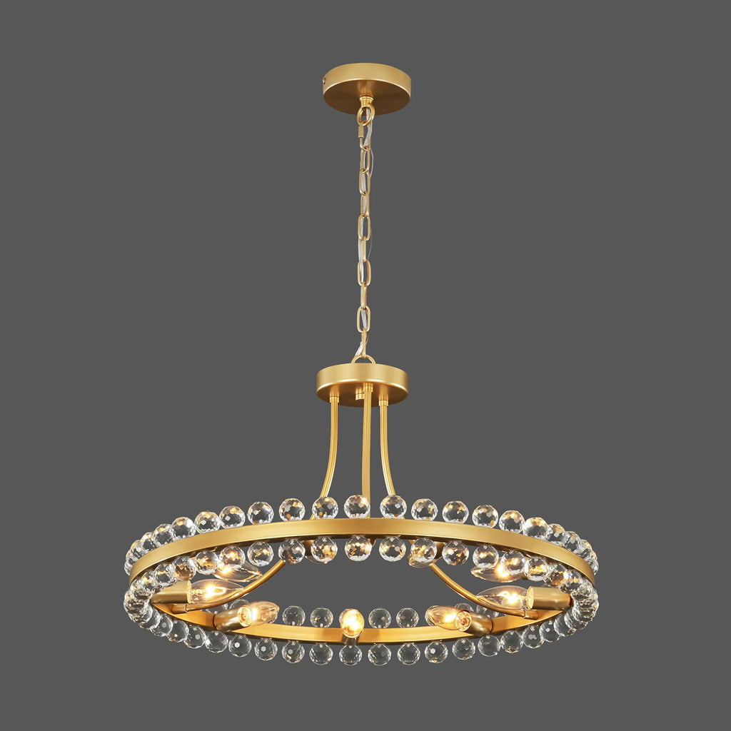 9-Light Dimmable Crystal Chandelier U45643