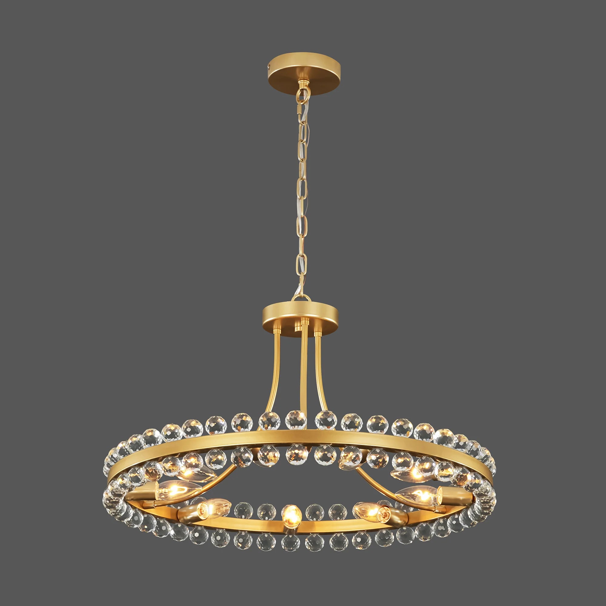 9-Light Dimmable Crystal Chandelier U45643