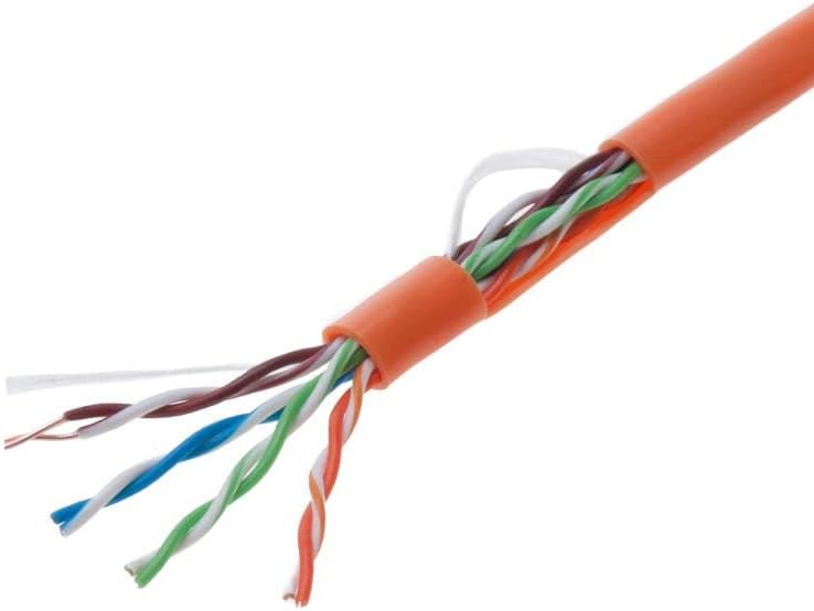 1000ft Cat5e Blue Solid 24AWG Shielded FTP Bulk Network Wire M522