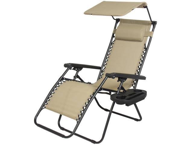Zero Gravity Chairs 2 Set with Canopy Cup Holder V30400