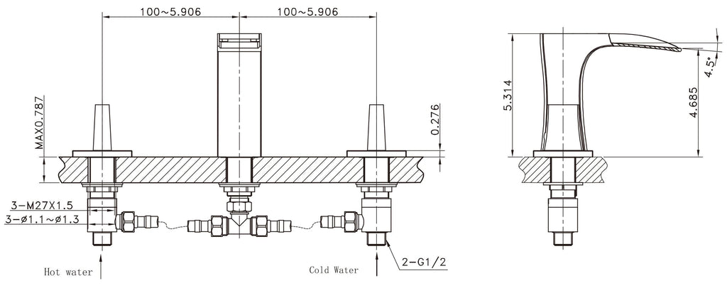 White Oval Undermount Sink Set M260327