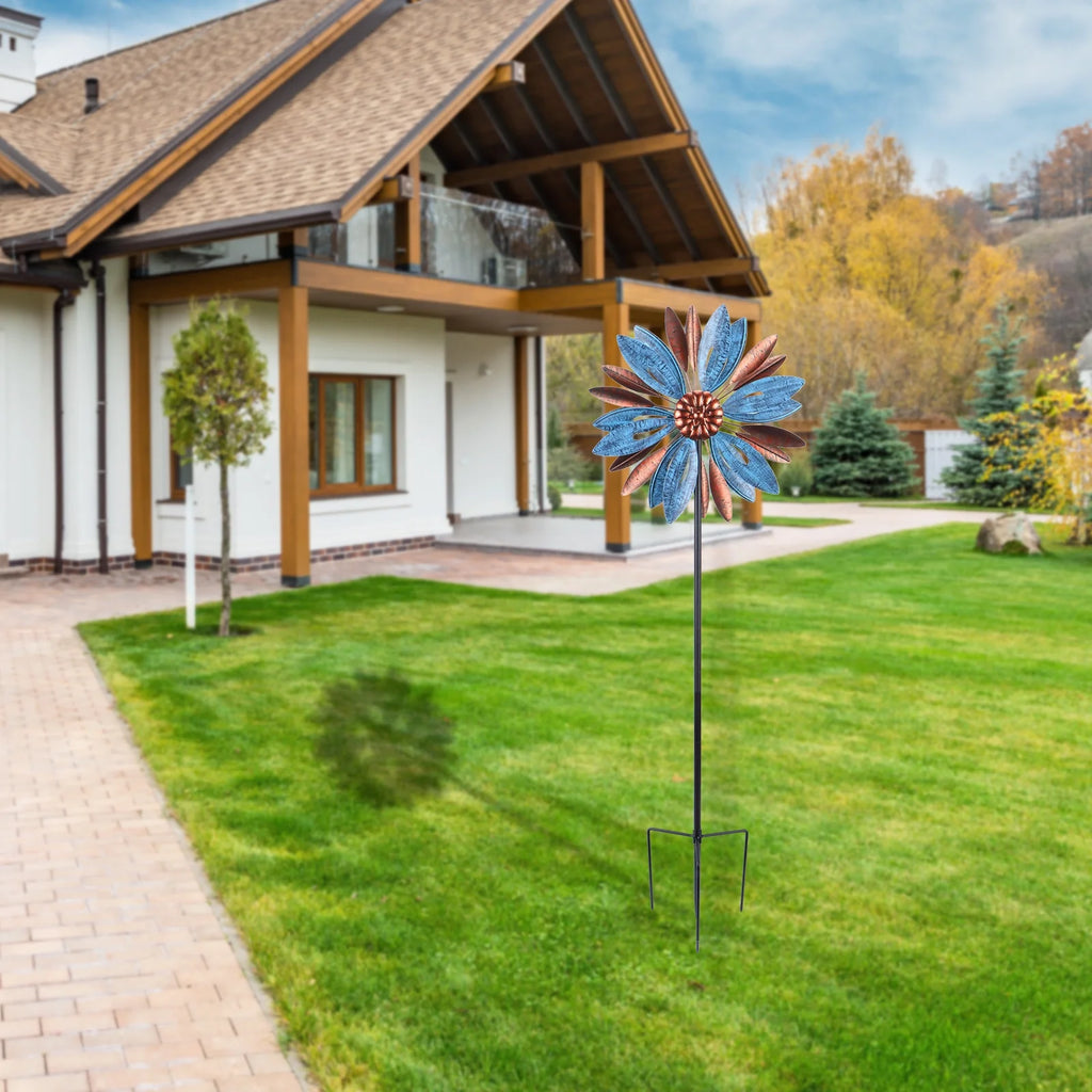 Metal Wind Spinner for Patio Lawn Garden Yard Art Decor Q131