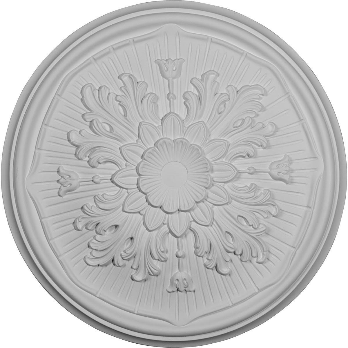 Silver Hand-Painted Ceiling Medallion N55452