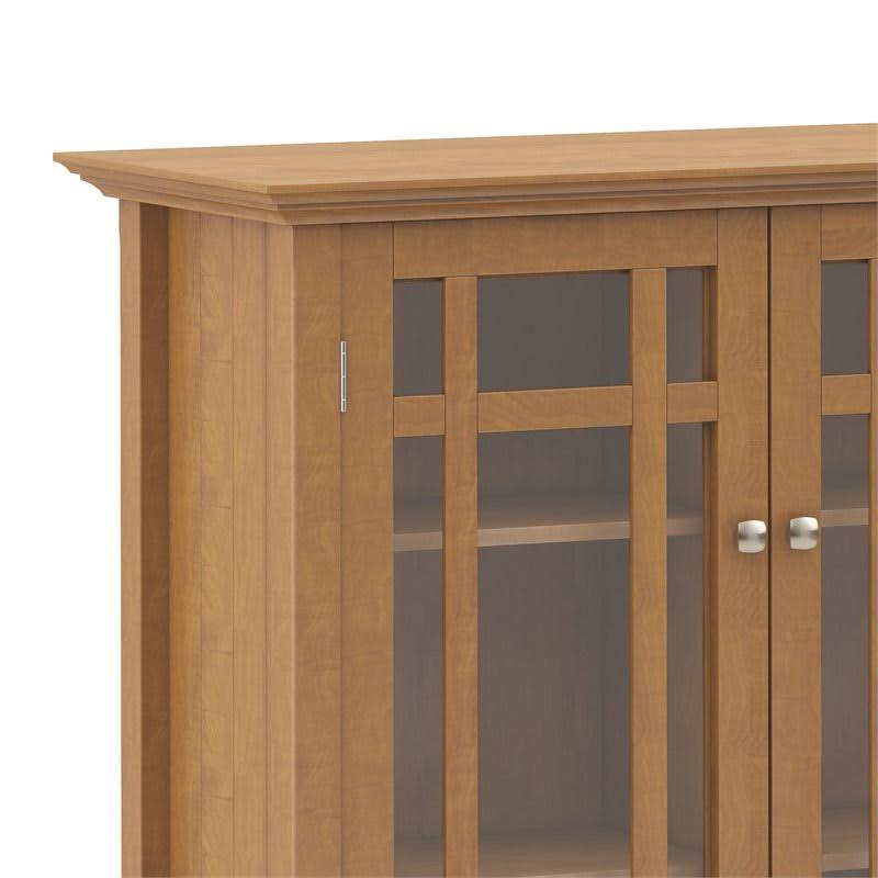 Solid Wood Medium Storage Cabinet in Light Golden Brown M9236