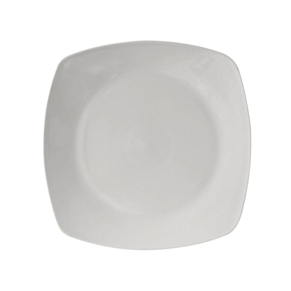 12 3/4 x 12.75 x 1 1/8 Square White Plate, Case of 6 B364978