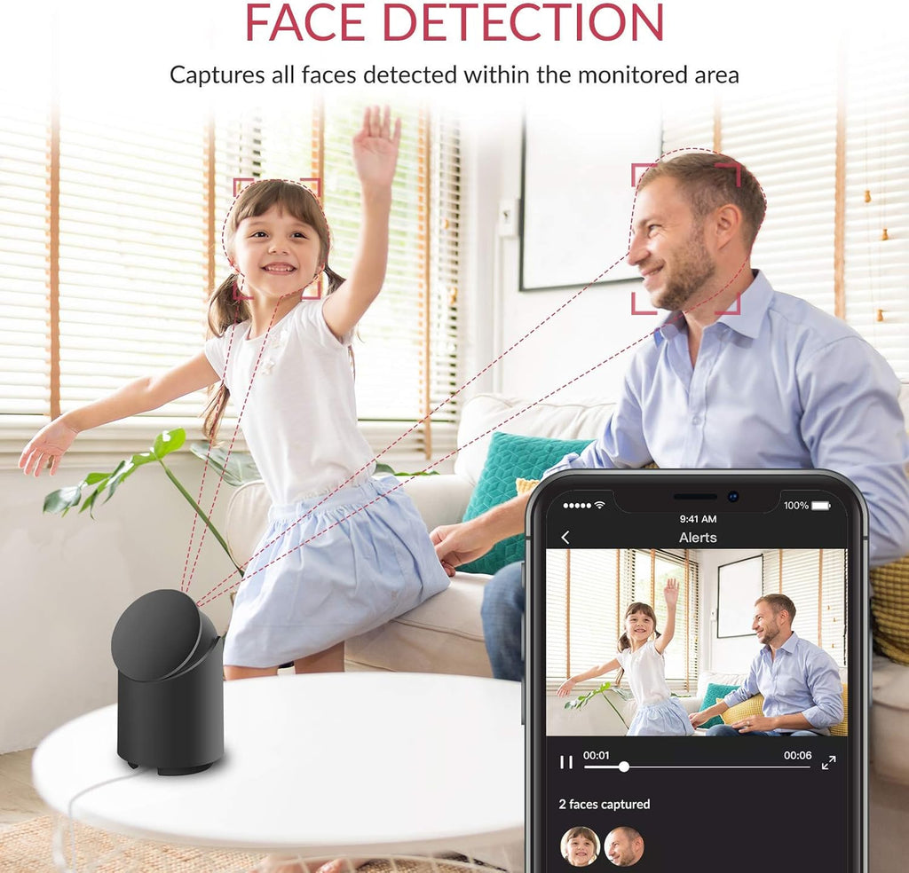 2K WiFi Indoor Security Camera 2pc T762631