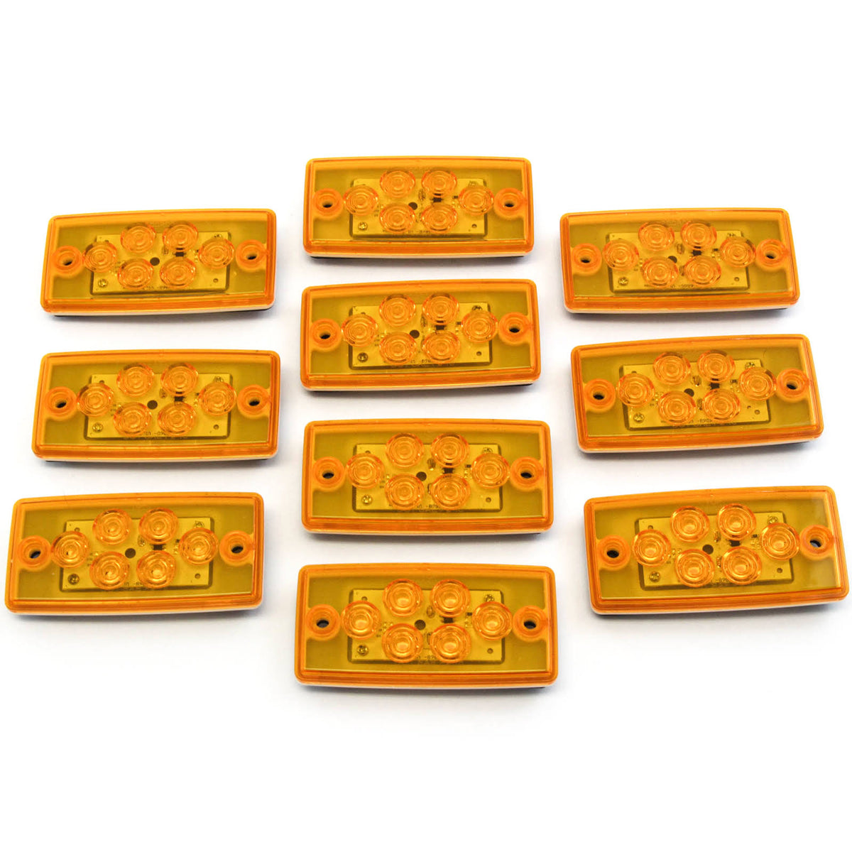 10 Sealed LED Amber Clearance Lights Q1322