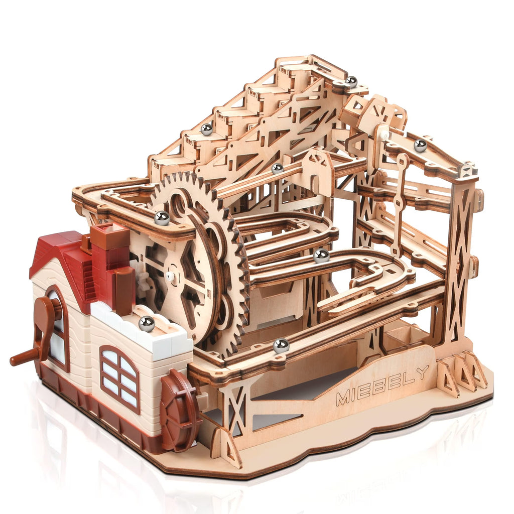 3D Wooden Puzzles Marble Run Model Building Kits with Motor S3253
