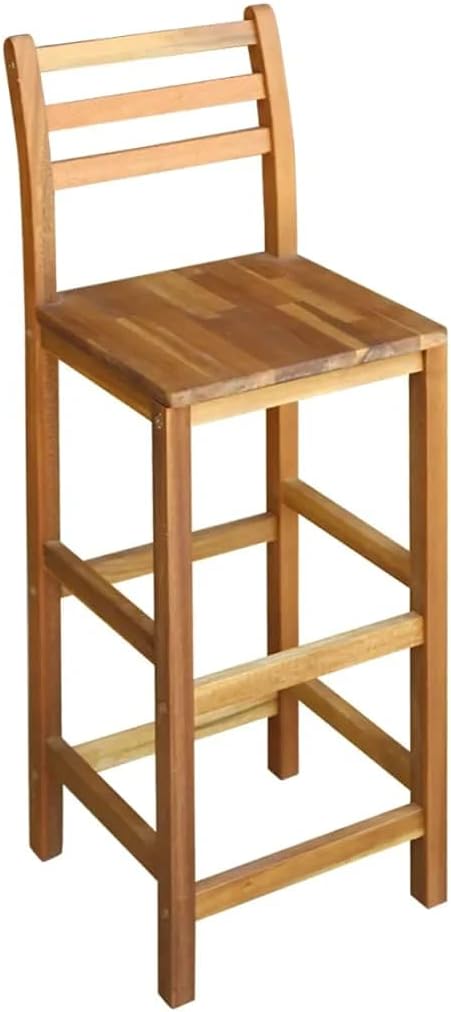 7 Piece Solid Acacia Wood Bar Table and Chair Set A996