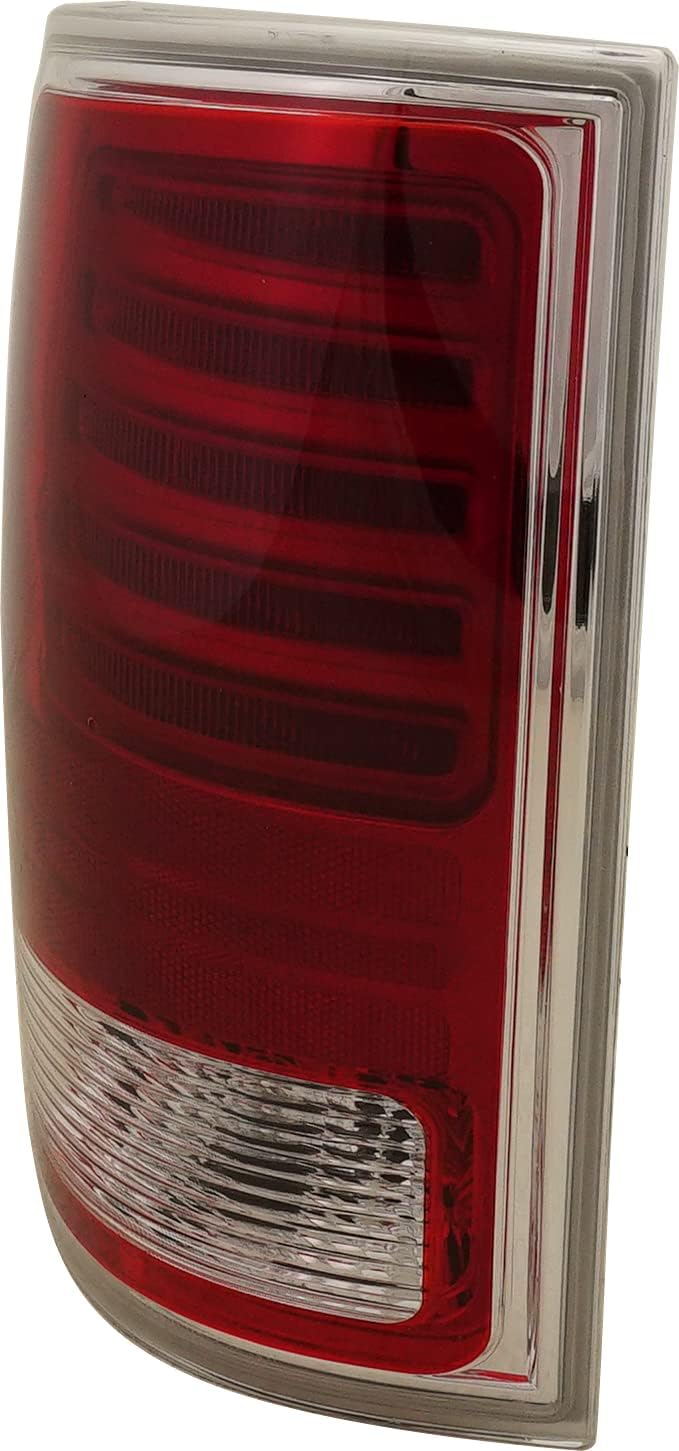 Tail Light Compatible with 2013-2018 Ram 1500/2500 Clear & Red Lens Chrome CAPA Driver Side Q831084