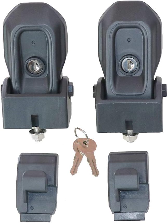 Black Locking Hood Latch Kit for Jeep Wrangler JL & Gladiator JT, 1 Pair W741848