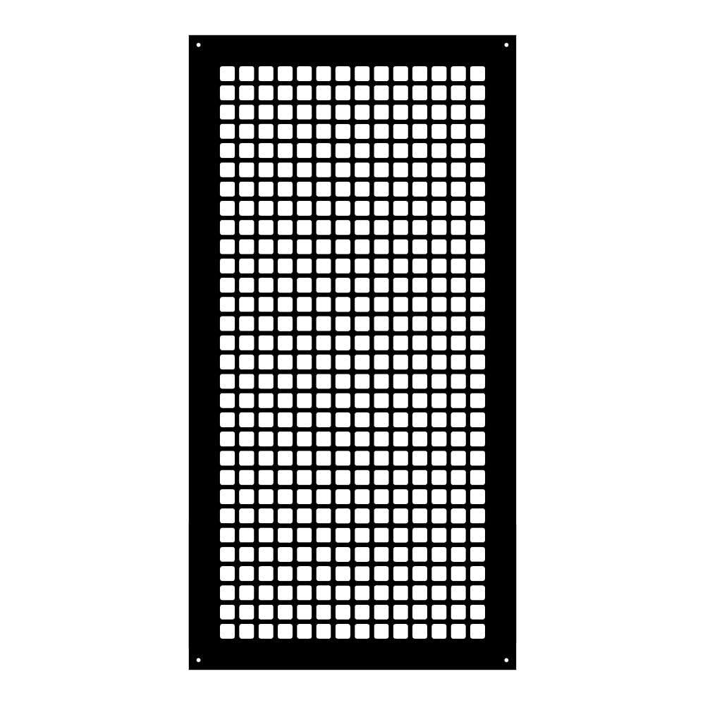 Black Steel Grille with Mounting Holes E143