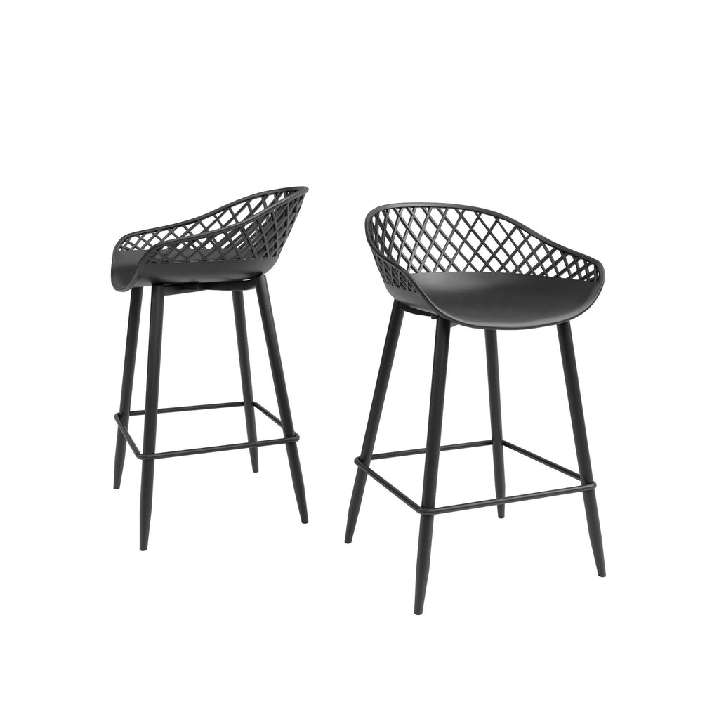 Black Counter Stool Set of 2 U580