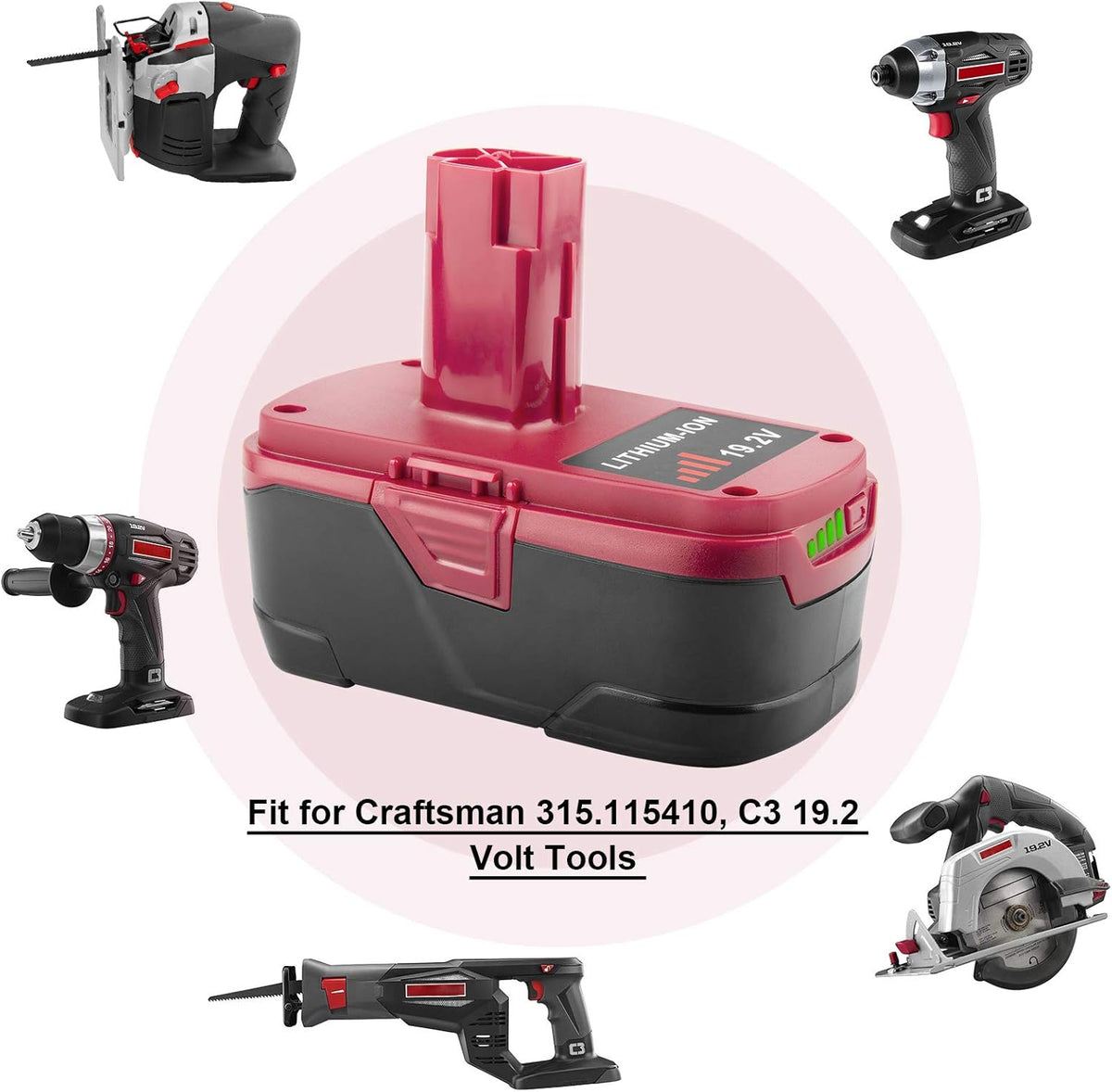 6000mAh 19.2V Lithium Battery Pack of 2 L879