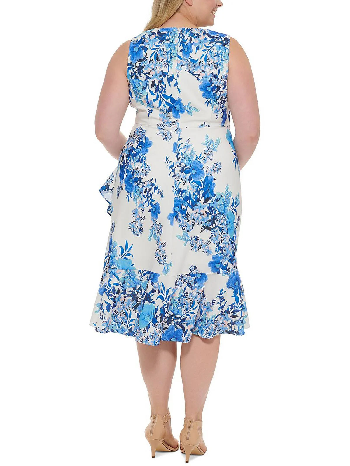 Plus Knit Floral Midi Dress V655083