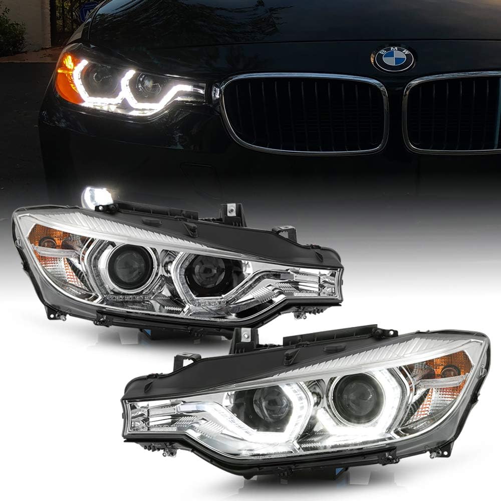 Black Housing LED Projector Headlights Assembly Set X339
