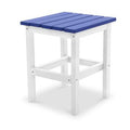 White/Royal Blue Plastic Side Table D16991