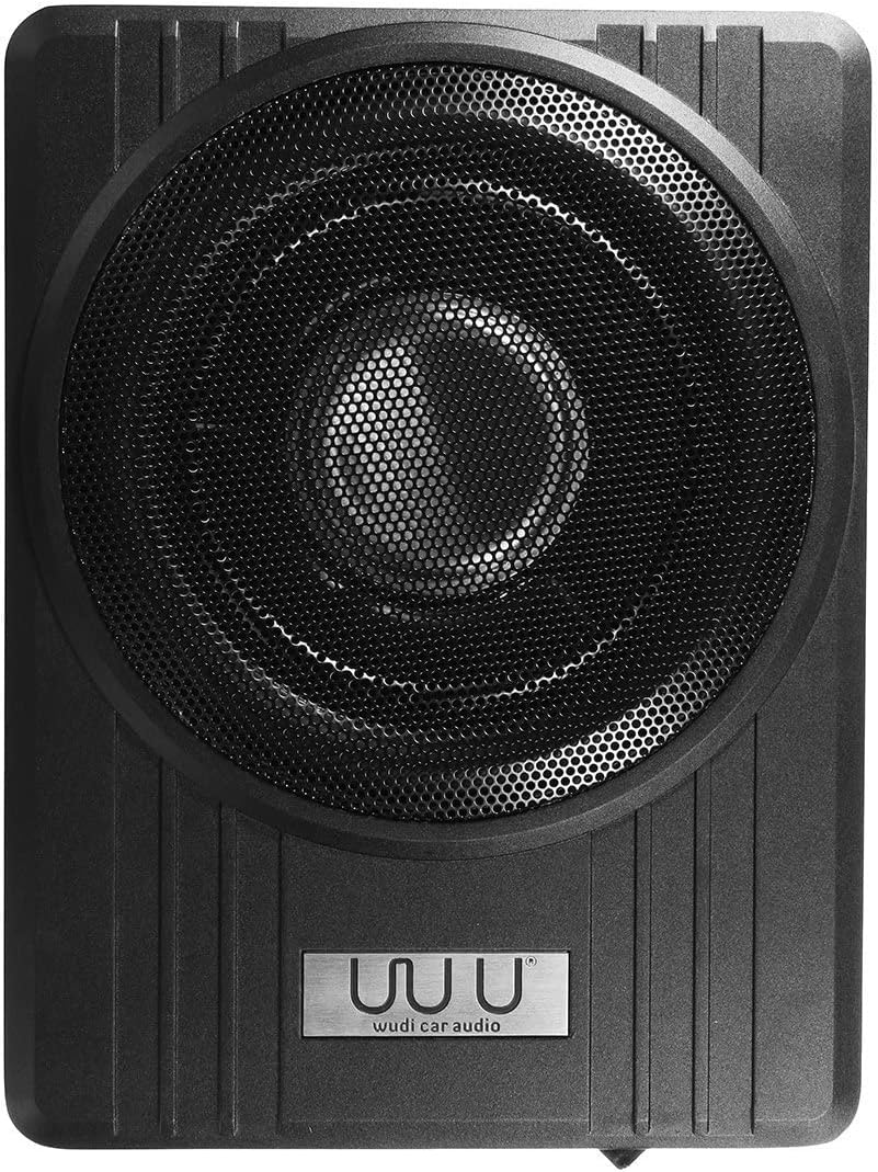 Under Seat Car Active Sub Woofer Black Slim Aluminium Alloy Speaker 12V 600W V92339