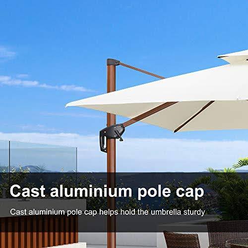 10ft Square Cantilever Patio Umbrella O350618