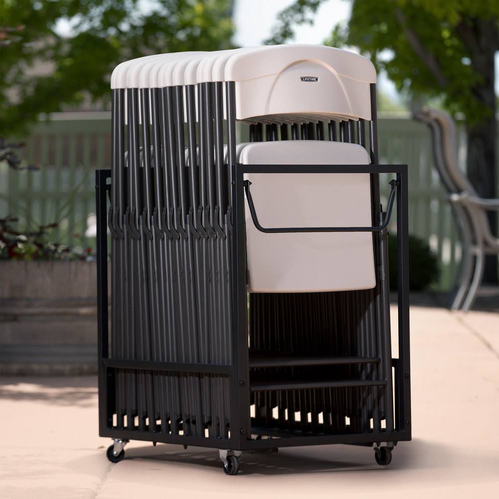 Black Rolling Chair Cart U6436