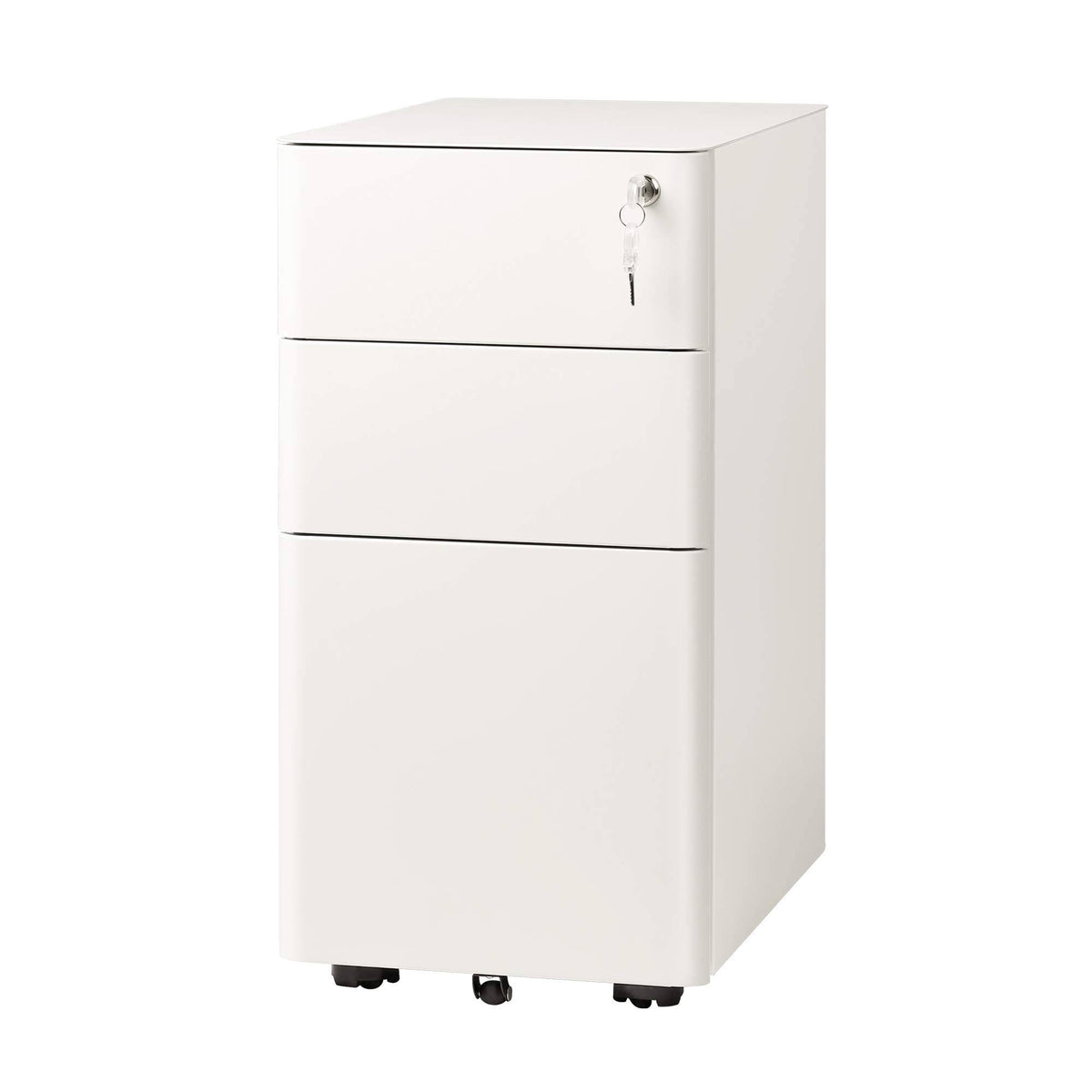 White 3 Drawer Vertical File Cabinet F6159