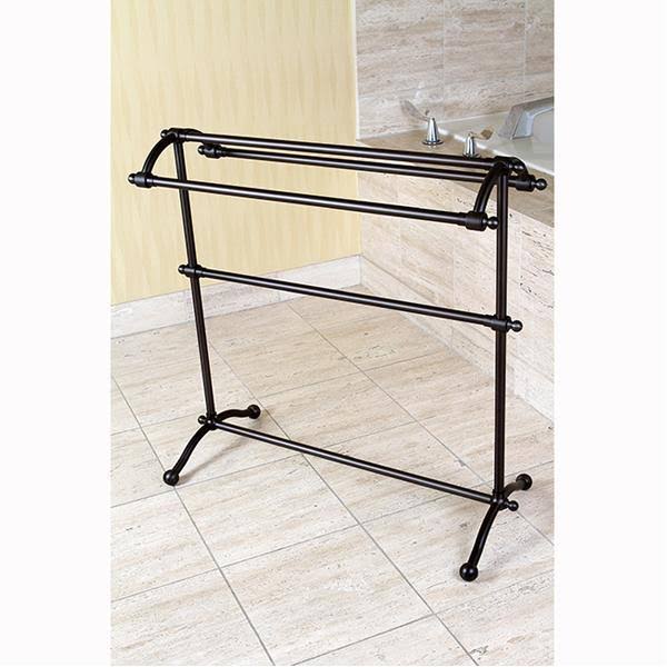 Satin Nickel Pedestal Towel Rack S253