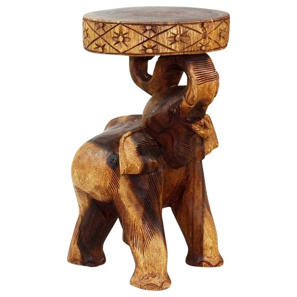 Walnut Oil Wood Elephant Stool G233