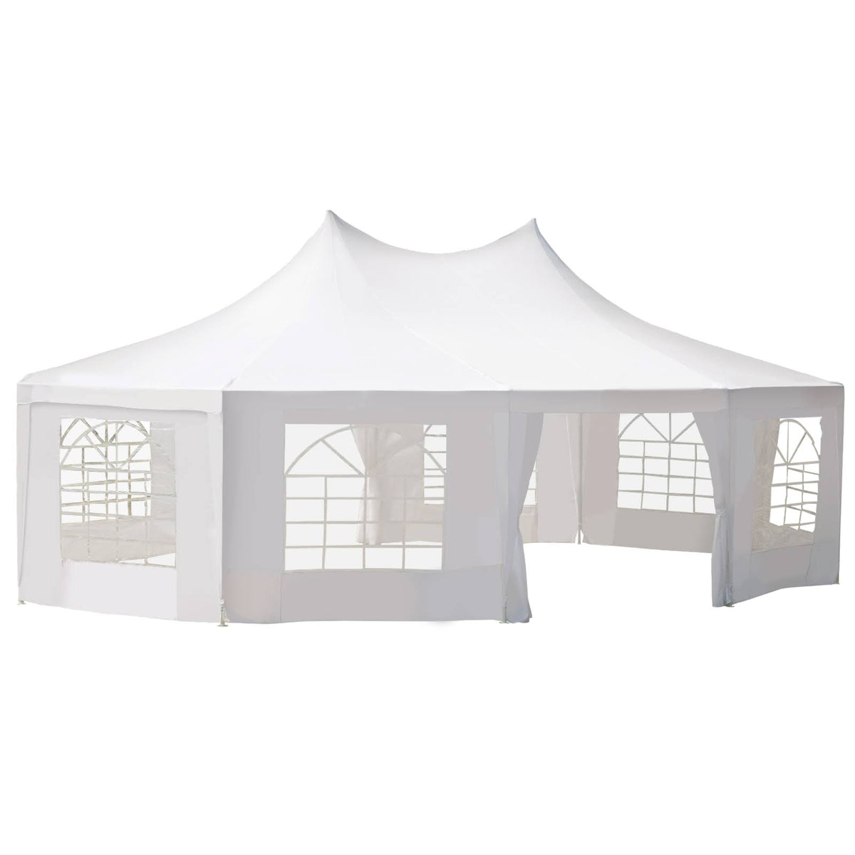 White 10-Wall Gazebo Canopy Tent I95738