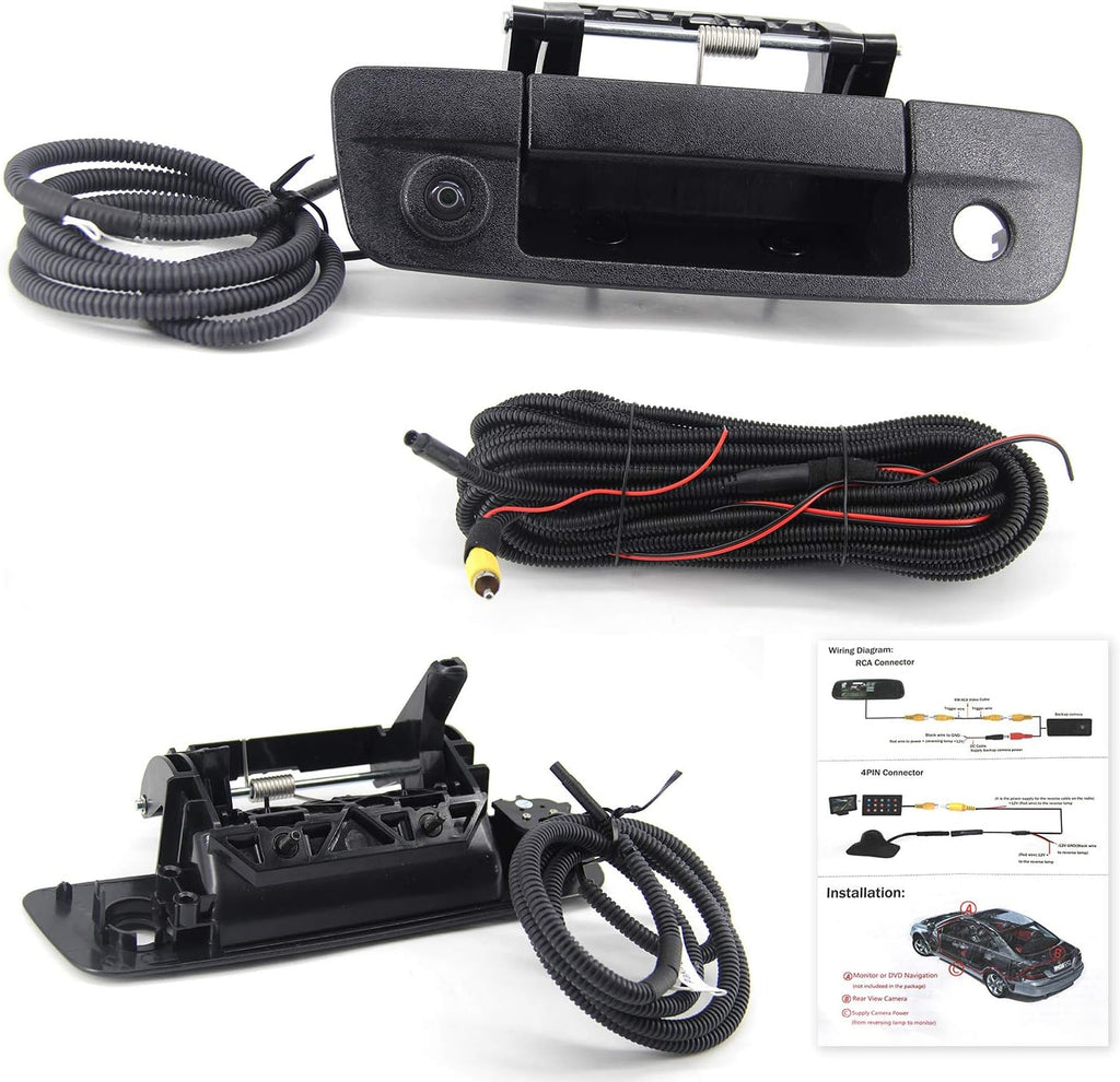 Chrome Rear View Backup Camera Compatible with Dodge Ram 2009-2012 Pack of 2 A4637