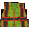 Lime Solid with Orange Binding 5 Point Breakaway Vest F78342