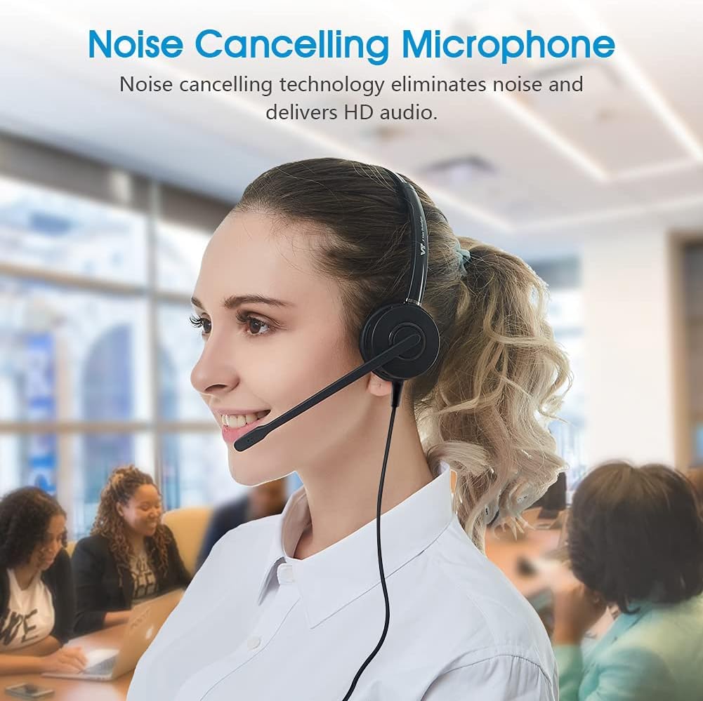 Pack of 2 USB Mono Computer-Headset with Noise Cancelling Mic H785882