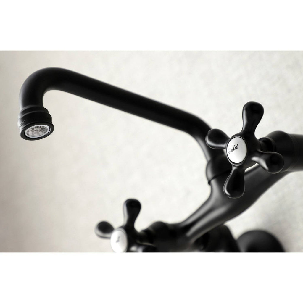 Polished Nickel Two Handle Wall Mount Kitchen Faucet I5011
