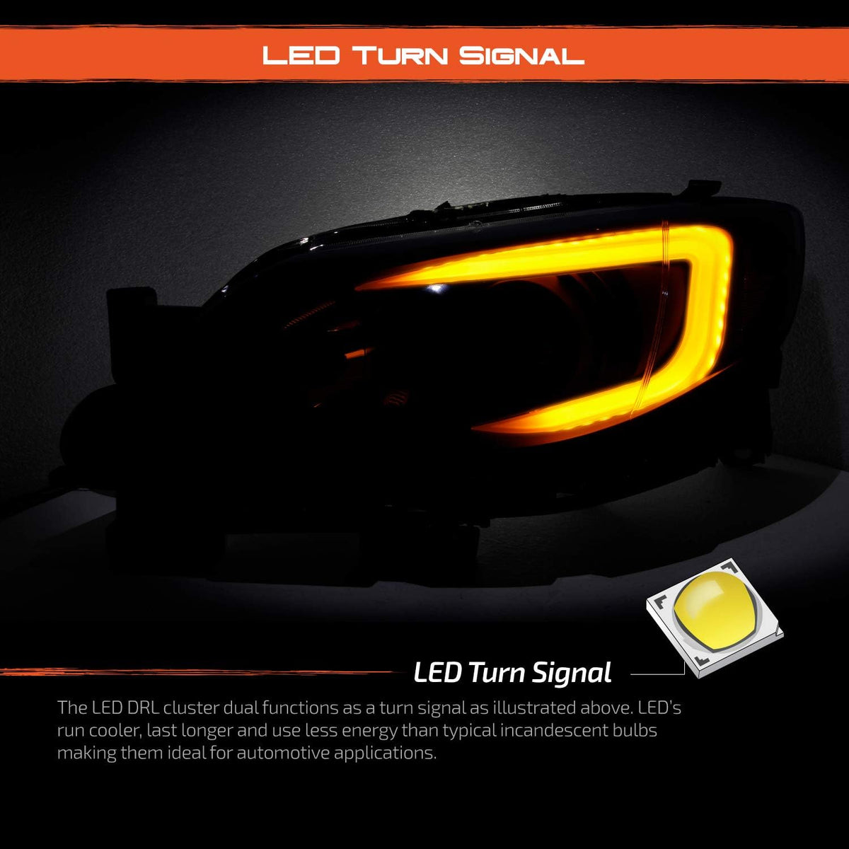 Black Projector Headlights L2463
