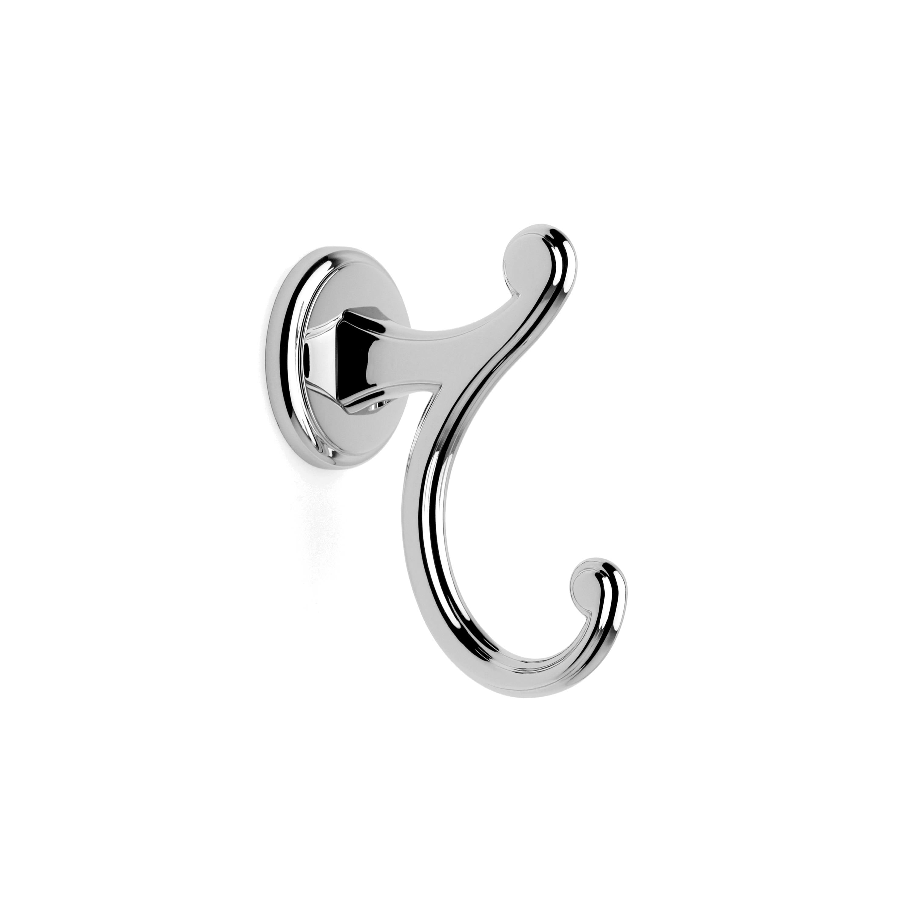 Double Robe Hook Polished Brass X842