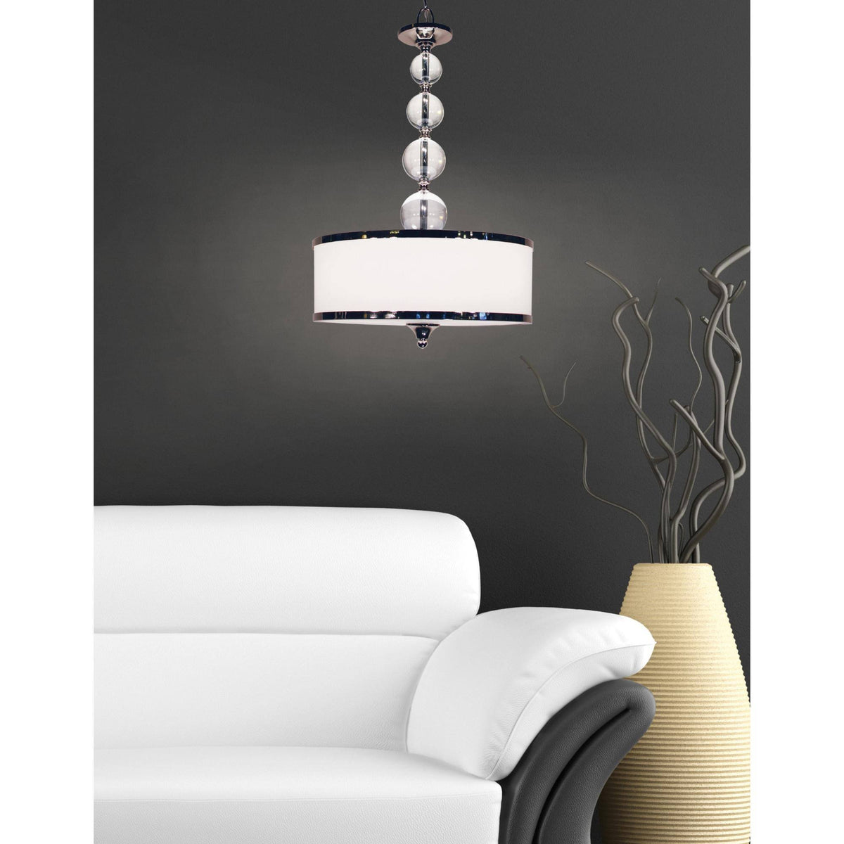 Chrome 3 Light Semi Flush Mount X83823
