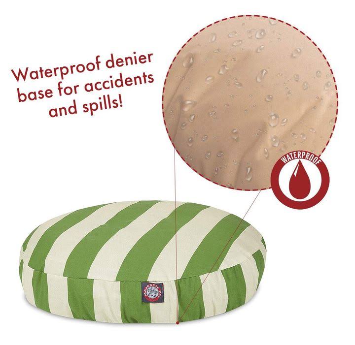 Sage Vertical Stripe Medium Round Pet Bed J156