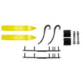 Sunburst Yellow Snowmobile Skis with Round Bars Kit I61716