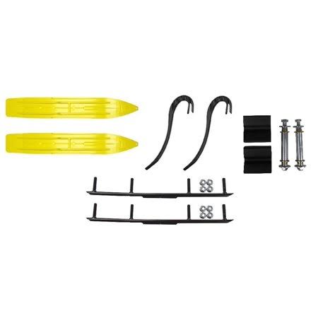 Sunburst Yellow Snowmobile Skis with Round Bars Kit I61716