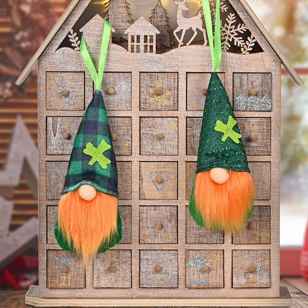 Set of 4 Plush Gnome Ornaments S341