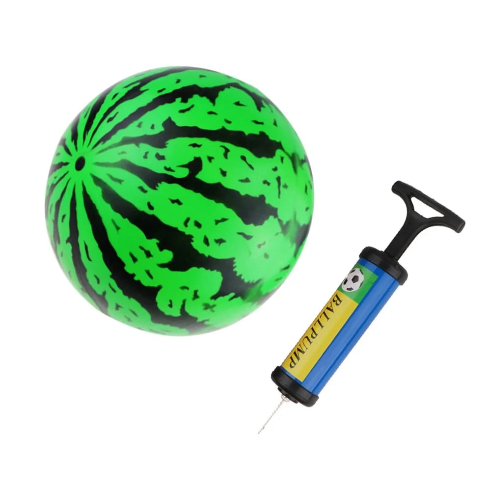 2Pcs 9 Inch Inflatable Bouncy Ball with Pump Kids Education Toys F2953