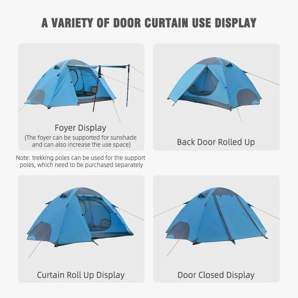 2 Person Aluminum Pole Snow Skirt Tent F813