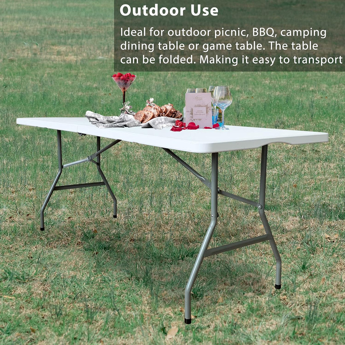 6 Foot Folding Plastic Utility Table G747944