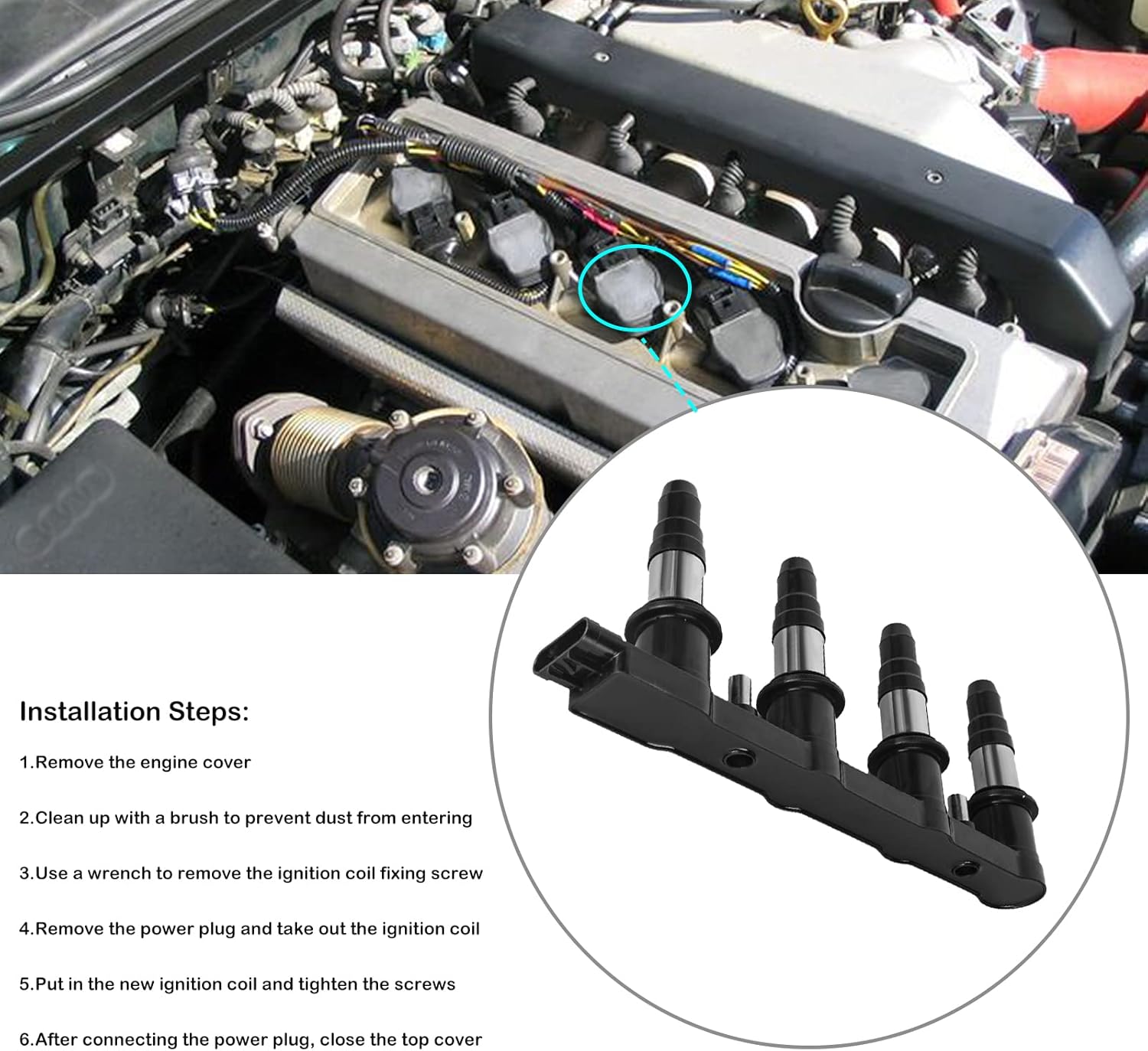 Ignition Coil Pack for Chevy Cruze Sonic Aveo Pontiac G3 2011-2018 1.6L 1.8L L4 Pack of 2 M964