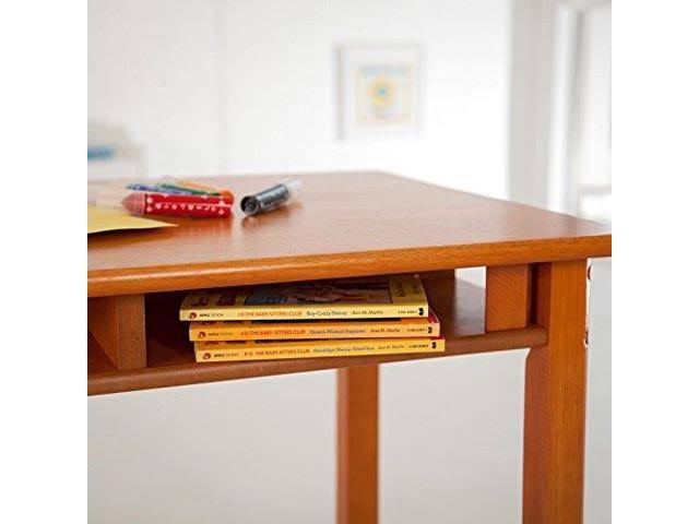 Childrens Rectangular Table and 2 Chairs Set, Walnut N97799